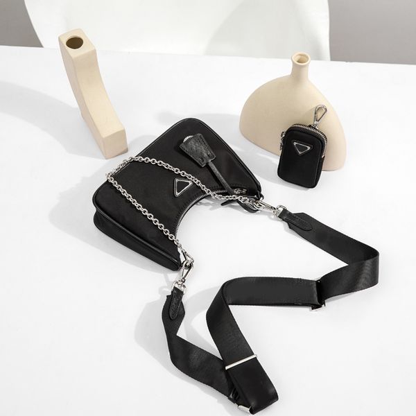 

women's p home hobo three in one new nylon single shoulder messenger bag chain small bag 7tmc