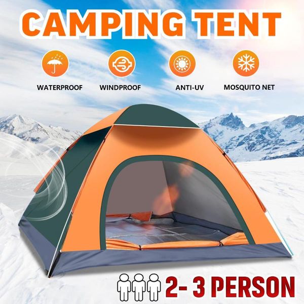 

foldable waterproof single-door to-build automatic quick-opening outdoor travel camping tent beach sun shelter 3 colors tents and shelt