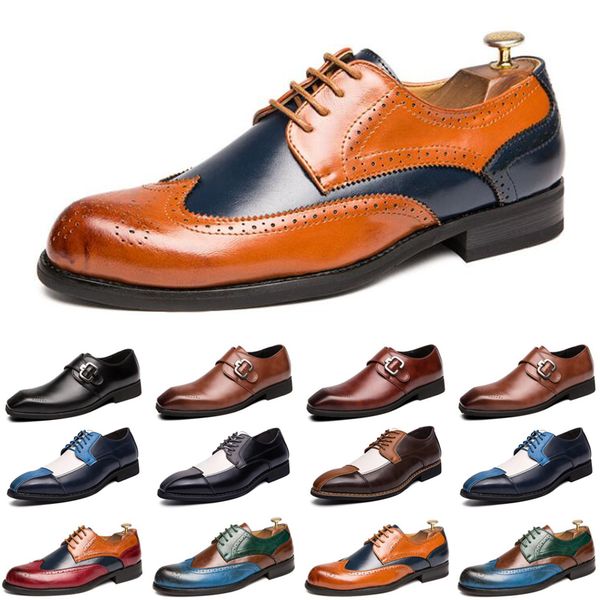

2021 designer men casual shoes black brown red loafers outdoor flat slip on fashion mens trainers sneakers size 40-47 color11