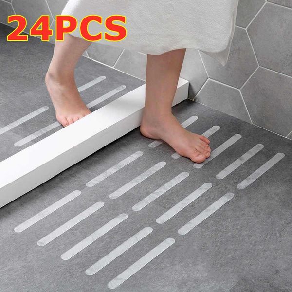 

bath mats 12/24pcs anti slip strips transparent shower stickers waterproof safety non for bathtubs stairs floors