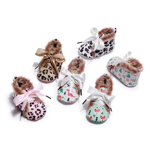 

first walkers baby girl boy shoes floral print prewalker cotton-padded soft soled-shoes for boys girls 0-24months