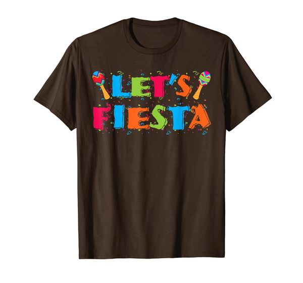 

let's fiesta t-shirt cinco de mayo party gift, White;black