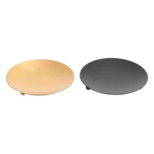 

candle holders 2pcs holder iron candlestick tray useful stand home plate