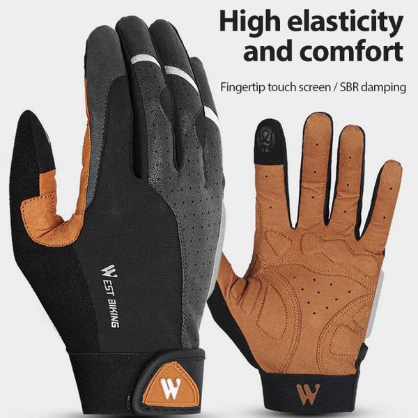 

sports cycling gloves touch screen men women winter windproof mtb bicycle motorcycle skiing fitness, Black