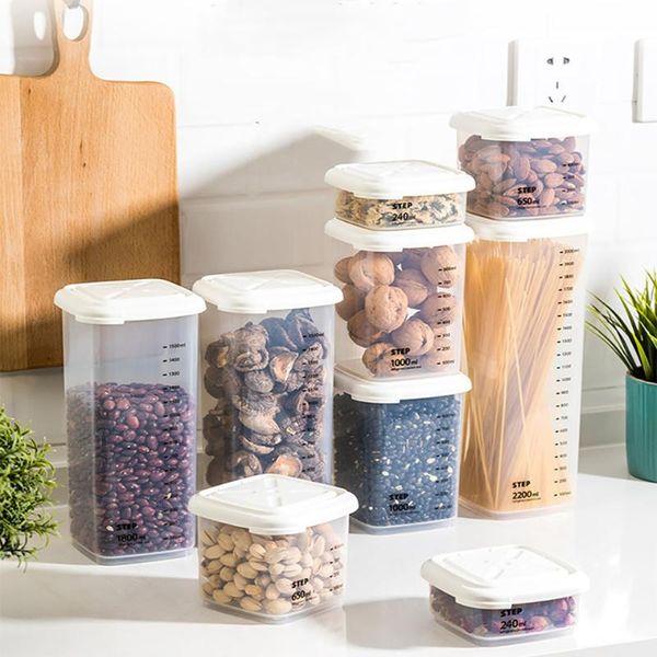 

storage bottles & jars tea bean grain spice plastic box for kitchen fridge container