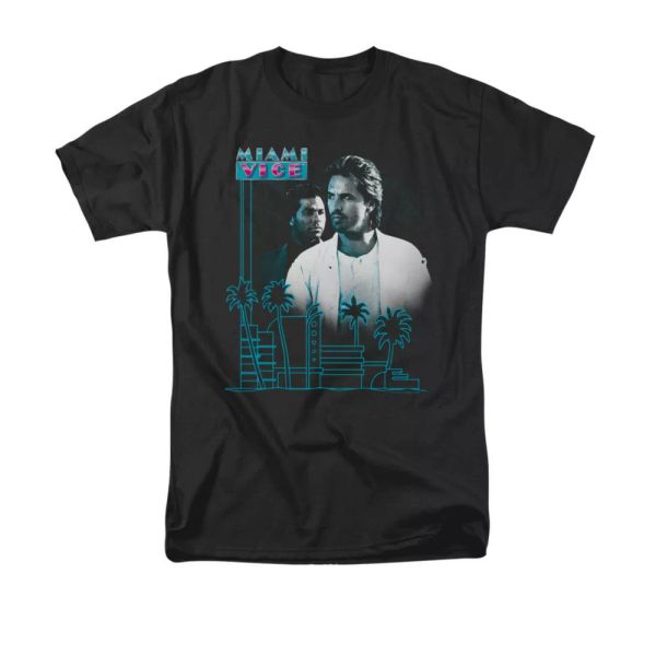 

miami vice looking out tv show t-shirt sizes s-3x new, White;black