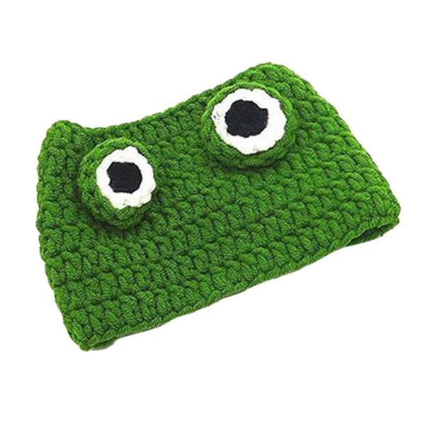 

cat costumes y8ab cartoon headgear headdress funny dress up headwear cosplay head decor knitted woolen yarn frog gift