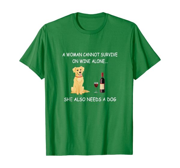 

a woman cannot survive on wine alone dog tee shirt, White;black