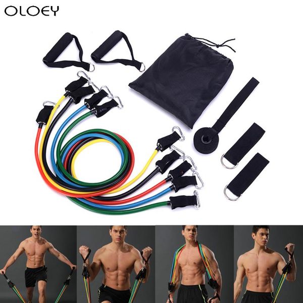 

yoga resistance bands set exercise with door anchor ankle straps for training physical therapy home workouts