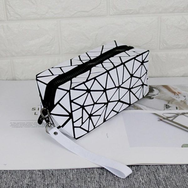

geometric rhombus waterproof portable ladies cosmetic bag girls large space wallet female bags & cases
