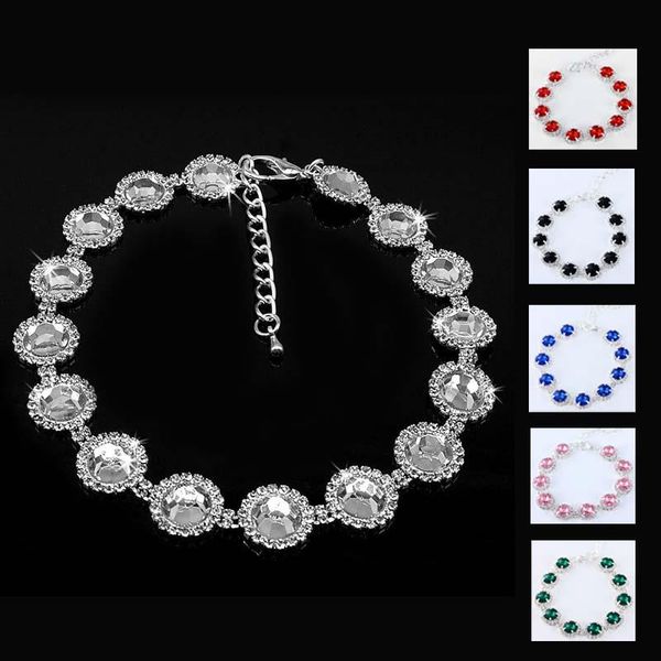 

cat collars & leads crystal rhinestone pet collar delicate necklace for kitten shiny dog small dogs accessories puppy 7 colors 10