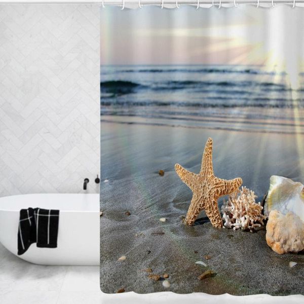 

shower curtains 3d printed curtain waterproof polyester fabric multiple sizes seaworld beach bath products bathroom decor with 12 hooks