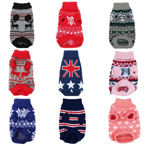 

dog apparel pet puppy cat jumper knit sweater clothes knitwear coat warm costume