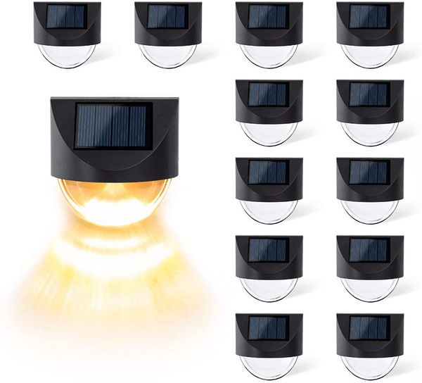 

solar lamps 1/4/8/12pcs step lights led outdoor light waterproof power garden lamp for patio stair yard fence