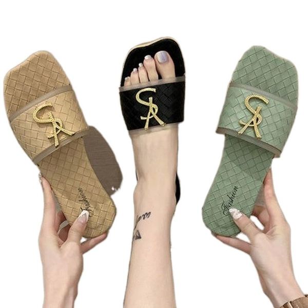 

sandals ladies fashion 2021ins trendy net red slippers fairy tale beach shoes flip-flops, Black