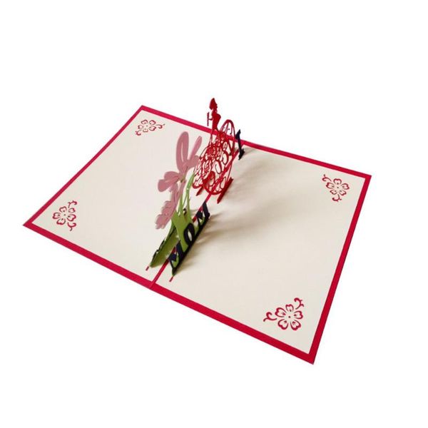 

folding handmade 3d -up mother's day card gift wishes environmentally friendly greeting cards