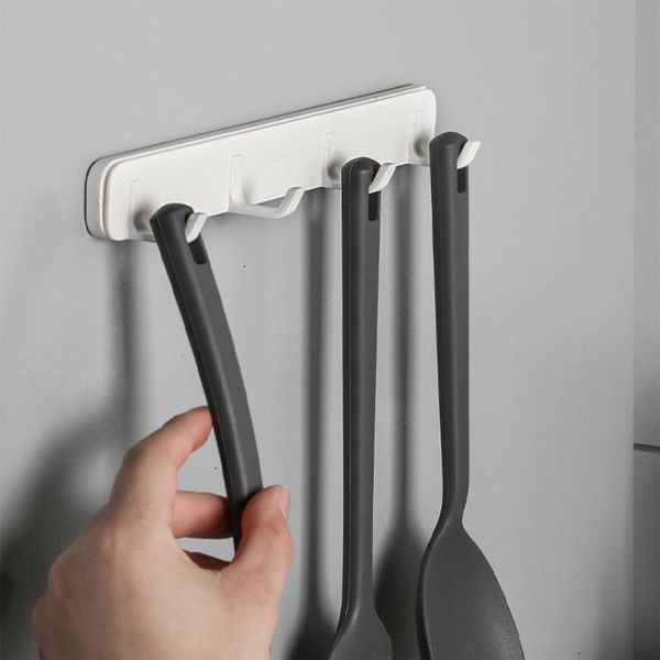 

hooks & rails wall mounted retractable hook self adhesive space saving holder strip 4 u shaped multi-purpose home helper