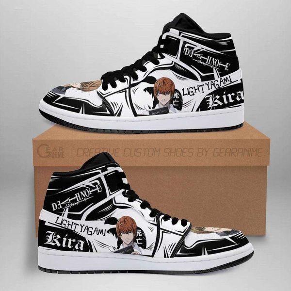

customization light yagami sneakers custom death note anime shoes fan