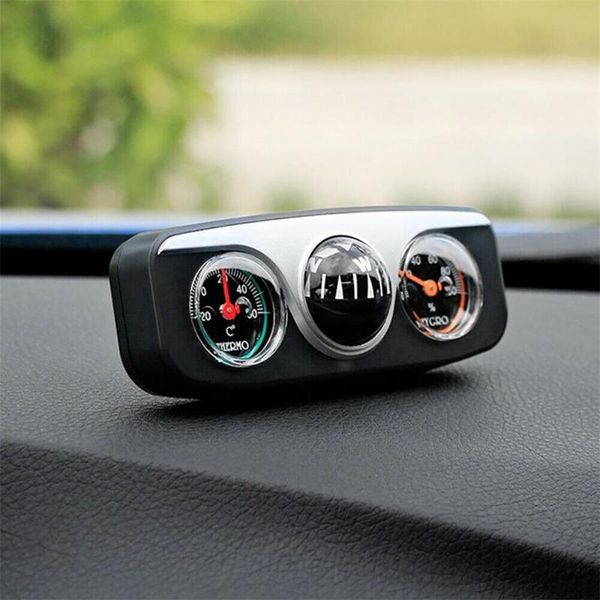 

outdoor gadgets 3 in 1 car navigation ball vehicle dashboard thermometer hygrometer compass camping hiking
