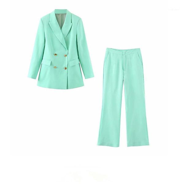 

green pants suit women office lady blazer jacket coat+pant 2 piece set female spring autumn elegant casual suits outfits uniform women', White