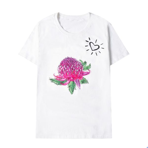 

2021 men&women tee summer fashion round neck short sleeve trend letter printing breathable t-shirt size : s-m--xl-xxl, White;black
