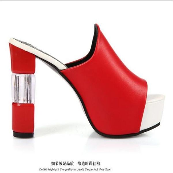 

slippers 2021 summer thick high-heeled platform sandals women's handmade bottom shoes trend wild large size, Black