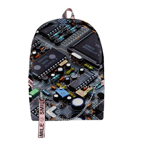 

backpack 2021 bag electronic chip male and female 3d youth street trend digital printing backpacks