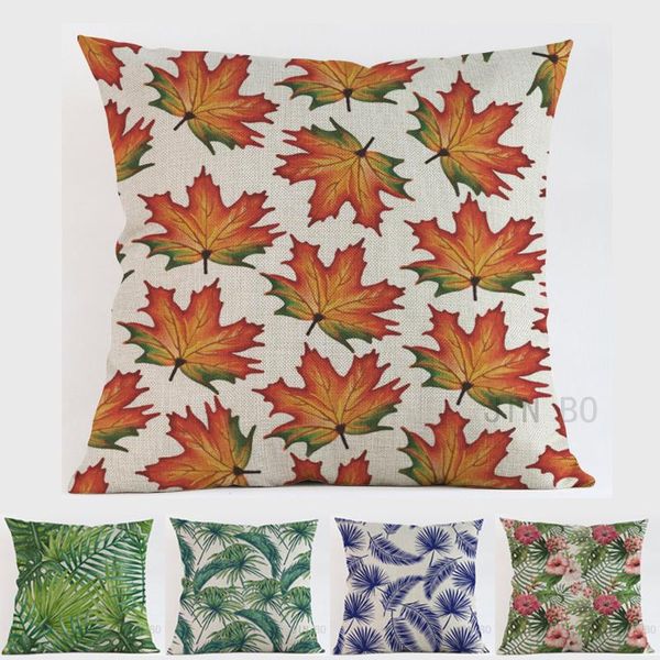 

cushion/decorative pillow tropical plants leaves flowers painting art case cushion cover el office bar car sofa dog decoration cushions