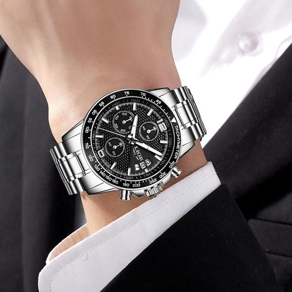 

wristwatches lige mens watches satch sport waterproof quartz watch man fashion business clock relogio masculino+box, Slivery;brown