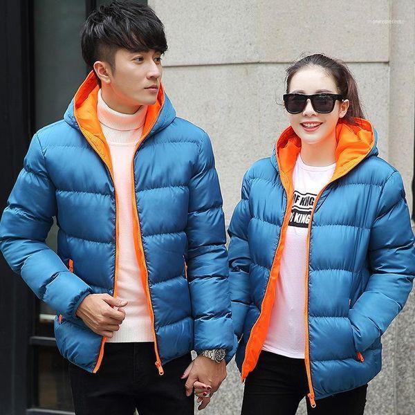 

men's down & parkas hight quality 2021 winter youth hooded coat thick loose casual jacket short parka men plus size 4xl1, Black