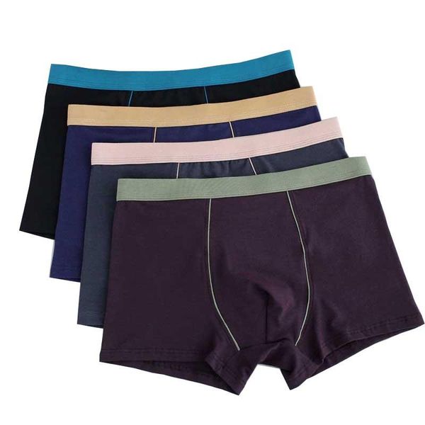 

plus size male underwear 4 pcs/lot men boxers shorts cotton cuecas boxer solid underpants man large xl-9xl, Black;white
