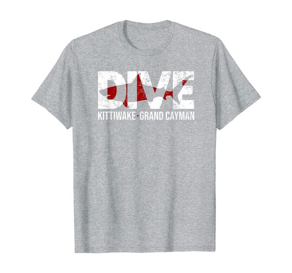 

dive grand cayman kittiwake scuba diving diver t-shirt, White;black