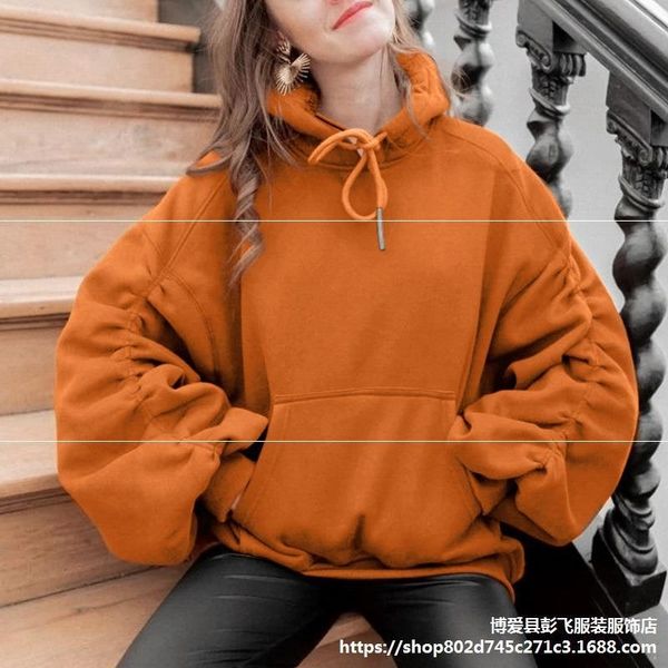 

hoodie sweatshirt women long sleeve drawstring pullovers, Black