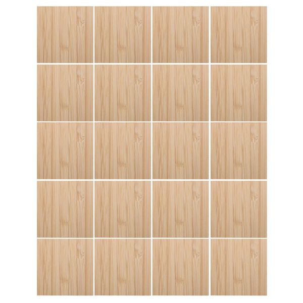 

wall clocks 20pcs unfinished bamboo pieces diy painting square chips