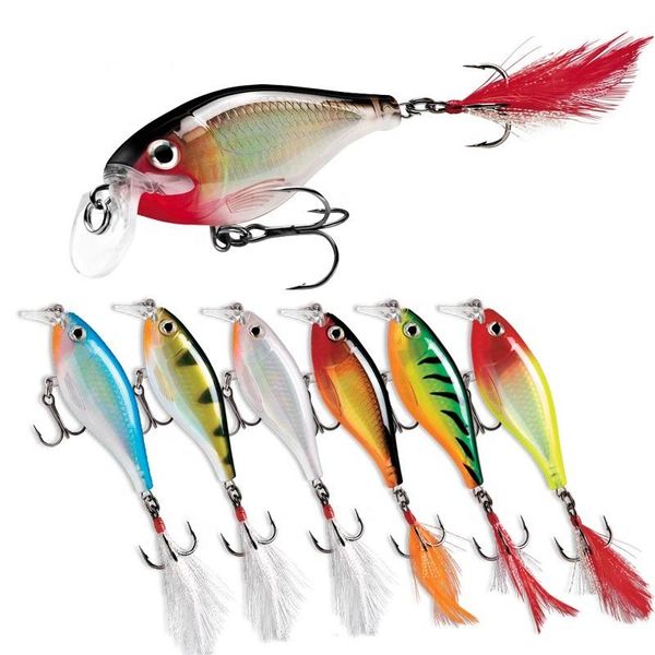

fishing hooks lures wholesale 13g 90mm luminous lure minnow wobbler professional bait fish treble hook crankbait m157