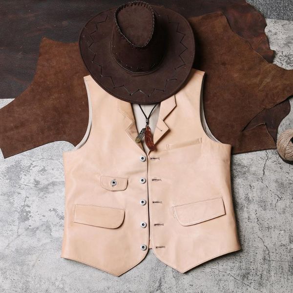 

men's vests dsmp2 super offer read description asian small size quality horsehide vest horse leather, Black;white