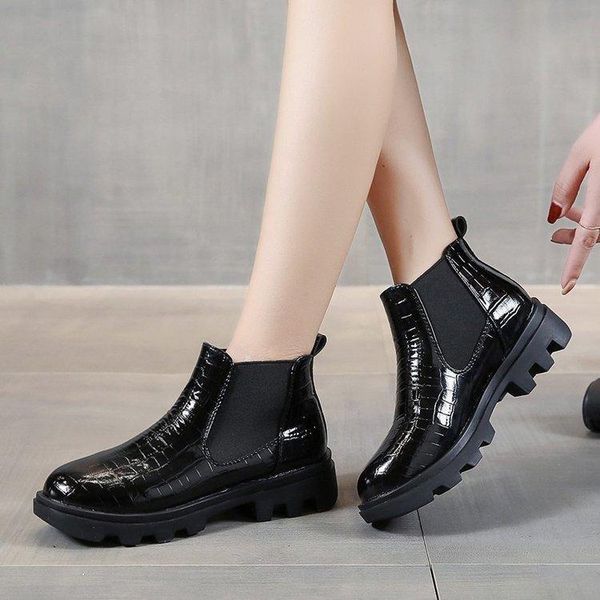 

boots europe and the united states 2021 winter in heel, Black