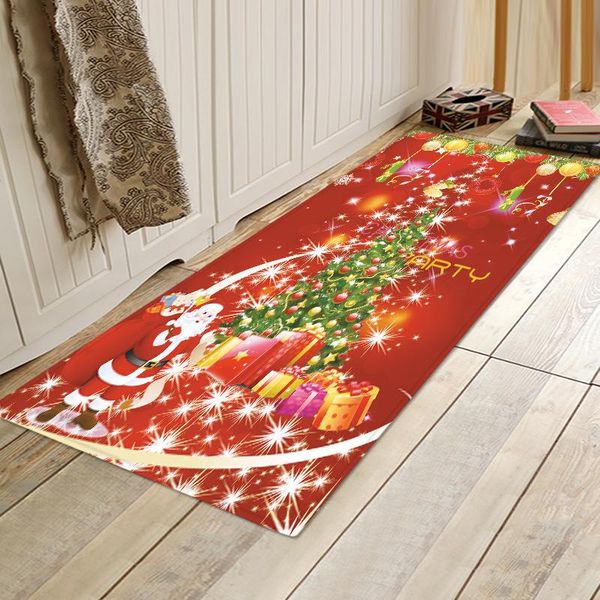 

modern printed floor carpet flannel merry christmas kitchen mats soft doormat for entrance door hallway rug home decor mat carpets