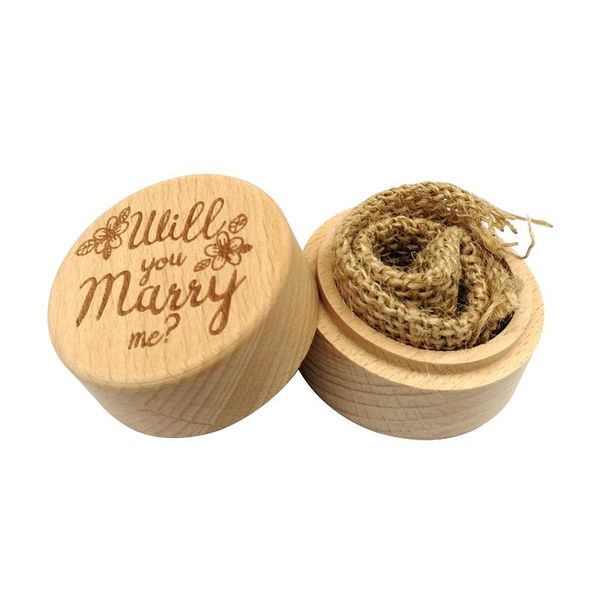 

jewelry pouches, bags packaging ceremony proposal vintage valentines day holder round jewellery storage for wedding mini wooden ring box rus, Pink;blue