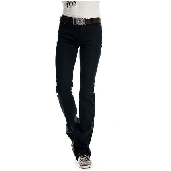 

pantfashion jeans men black flared slim casual denim