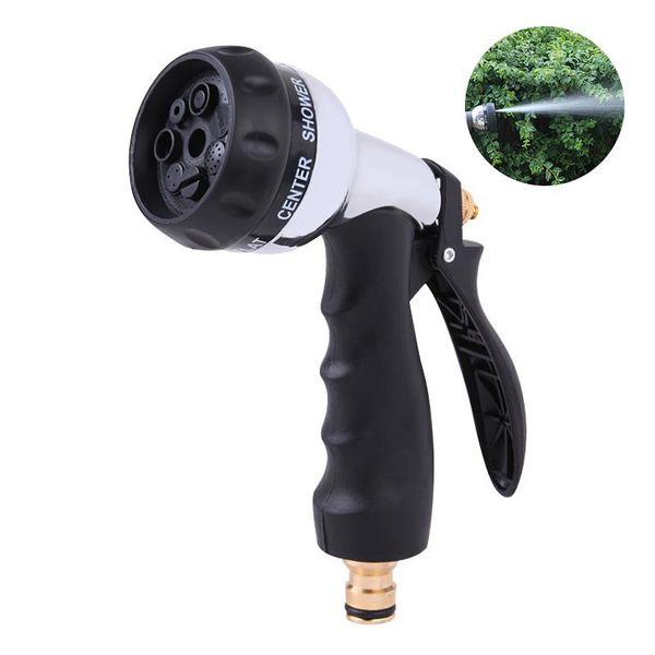 

watering equipments 7 spray modes water garden gun handle with finger curves high pressure for gardening car wash pet shower