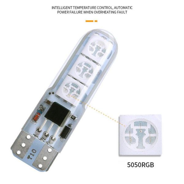 

interior&external lights interior light t10 rgb led bulbs multi-color parking reading lamp