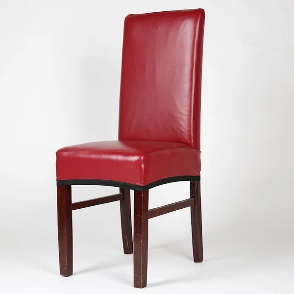 

chair covers home stretch computer one-piece dining table and back cover waterproof pu leather el seat for kitchen