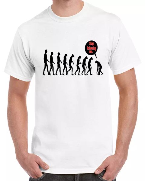 

sfollowing me funny graphic art design essential t-shirt., White;black
