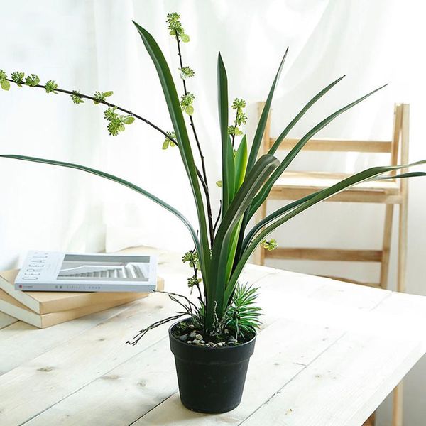 

decorative flowers & wreaths artificial plants plastic flower green fake plant grass deskdecor for wedding home garden simulation bonsai