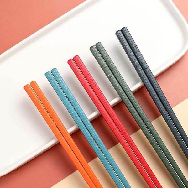 

chopsticks reuseable modern creative simple non slip set cherry blossom vaisselle cuisine kitchen gadget ei50kz