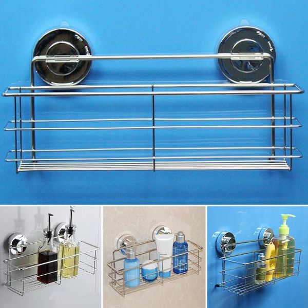 

bathroom shelves waterproof suction cup modern home holder stainless steel shower shelf supplies makeup storage rack