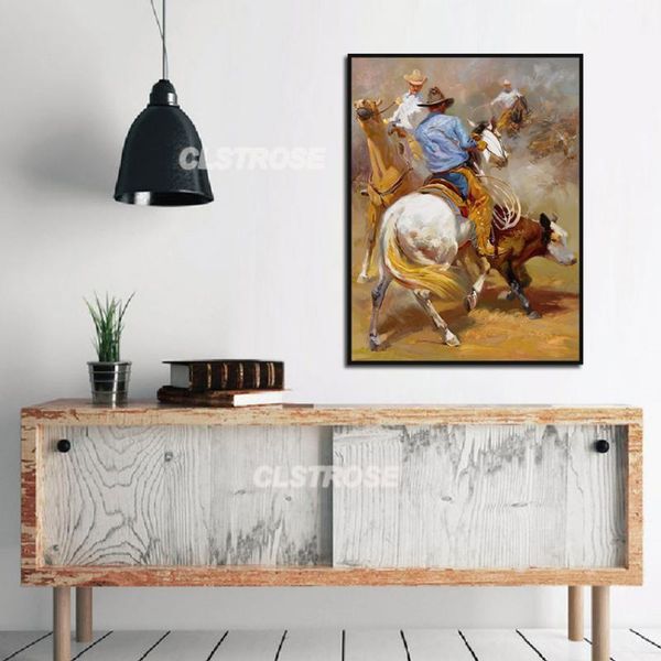 

paintings anime figure canvas painting wall art oil horse racing poster home decoration bedroom living room and