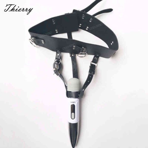 Nxy Adult Toys Thierry Sexspiel Keuschheitsgürtel Gürtelgeräte Kein AV-Vibrator Masturbationstab Massagegerät Orgasmus für Frauen 1207