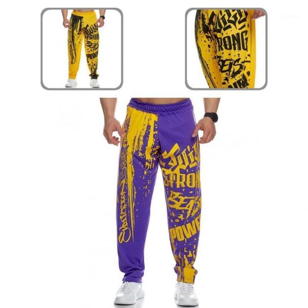 

men's pants hip-hop style all match elastic waist breathable men for running, Black